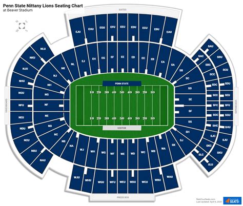 Penn State Seating Chart With Seat Numbers
