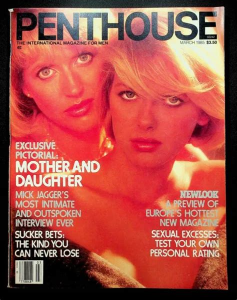 Penthouse Magazine March 1985 Ginger Lynn Layout Mick Jagger Mother and Daughter Pictorial New Look Magazine Preview Doc