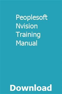 Peoplesoft Nvision Training Manual Ebook Doc