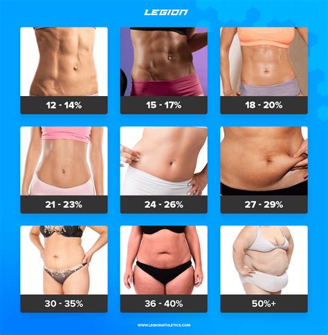 Percent Body Fat Female Chart