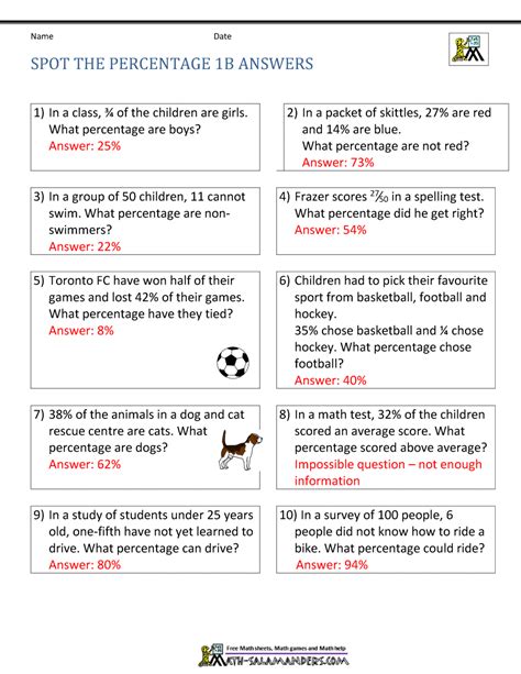 Percent Word Problems Worksheets With Answers Kindle Editon