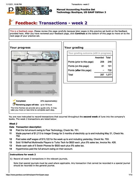 Perdisco Accounting Week 2 Answer Kindle Editon