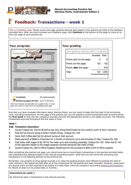 Perdisco Practice Set Solutions Week 1 Kindle Editon