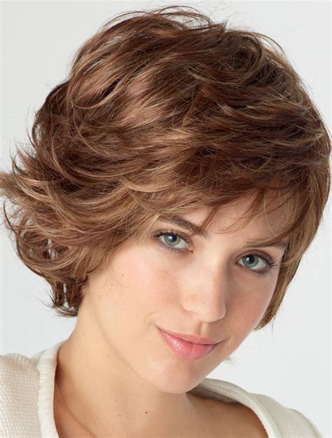 Perfect Auburn Shoulder Length Wavy With Bangs Popular Wigs