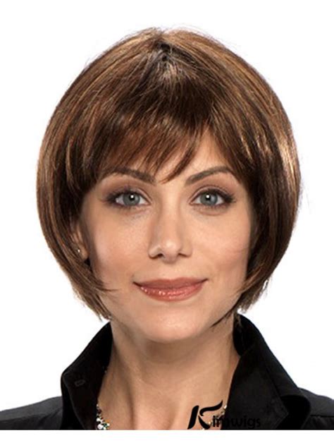 Perfect Brown Straight Chin Length Bob Wigs