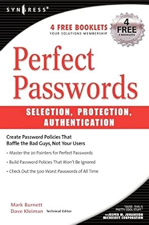 Perfect Passwords Selection Protection Authentication Epub