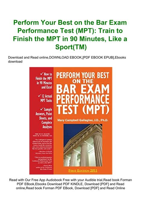 Perform Your Best Exam Performance Epub