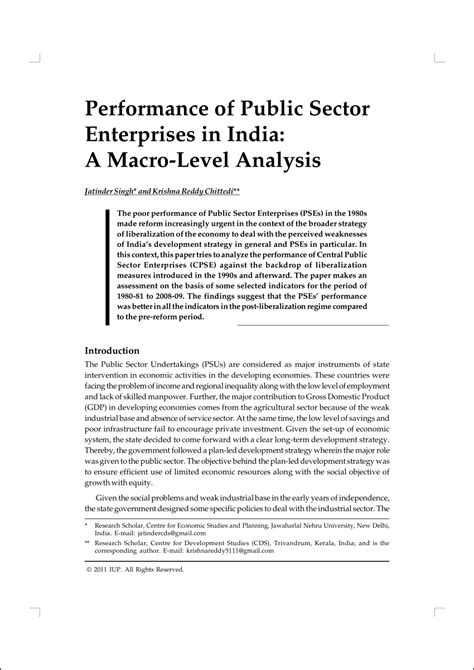 Performance Evaluation of Public Enterprises Reader
