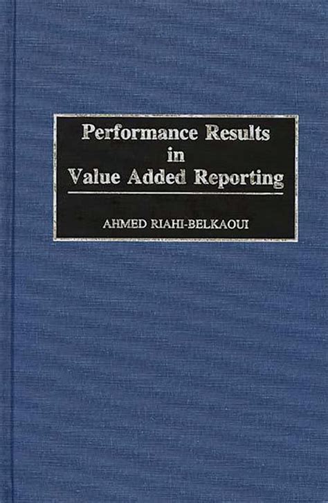 Performance Results in Value Added Reporting Doc