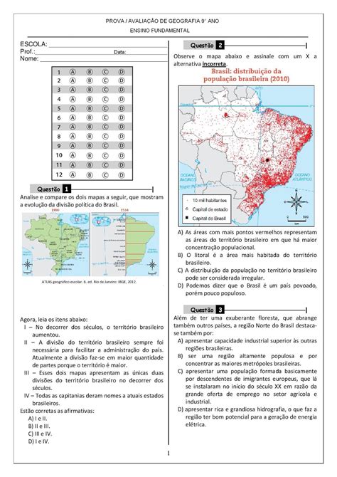 Perguntas de Geografia com Respostas