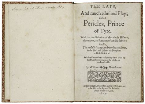 Pericles The First Quarto 1609 Classic Reprint Kindle Editon