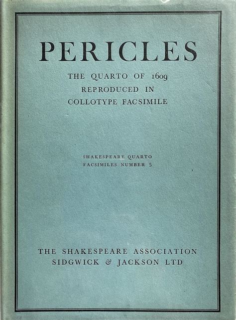 Pericles The First Quarto 1609 Classic Reprint Kindle Editon