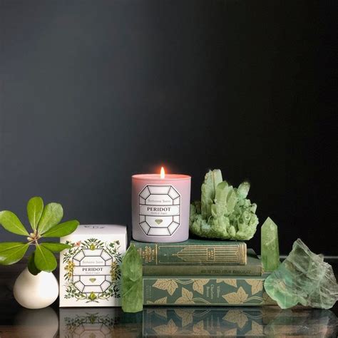 Peridot-Infused Candles: