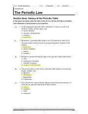 Periodic Law Section Quiz Answers Kindle Editon