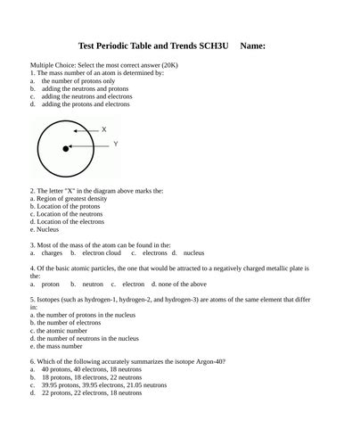 Periodic Law Test Answers Kindle Editon