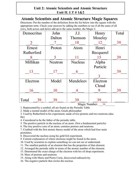 Periodic Table Magic Square Answers Kindle Editon