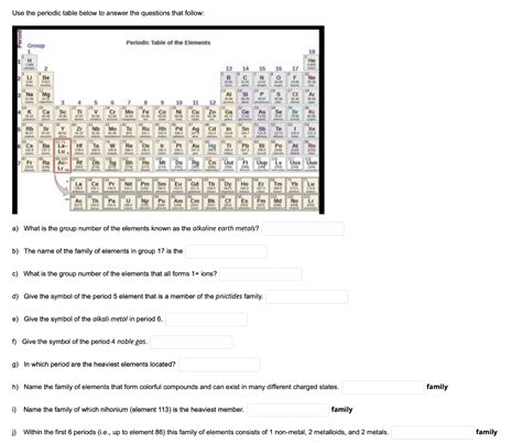 Periodic Table Test Questions And Answers Doc