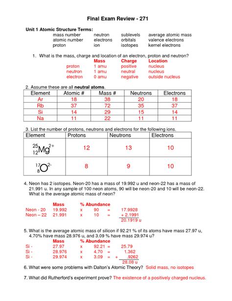 Periodic Table Test With Answers Kindle Editon