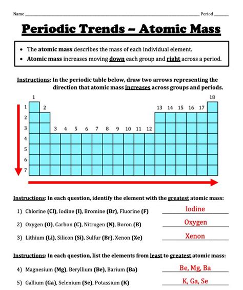 Periodic Trends In Atomic Properties Answers Epub