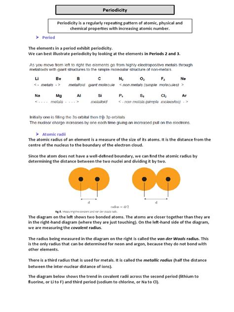 Periodicity Trends Tests And Answers Reader