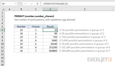 Permut Excel