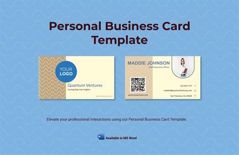 Personal Business Cards Templates