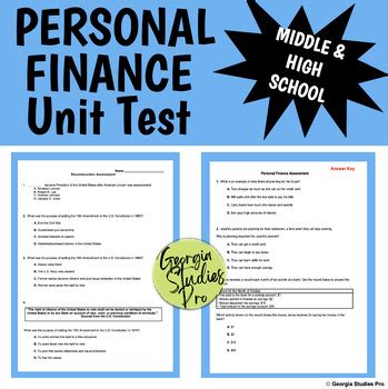 Personal Finance Assessment Answers Test PDF