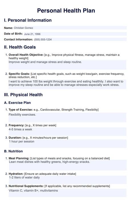 Personal Health