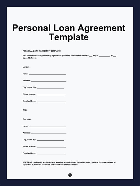 Personal Loan Contract Template