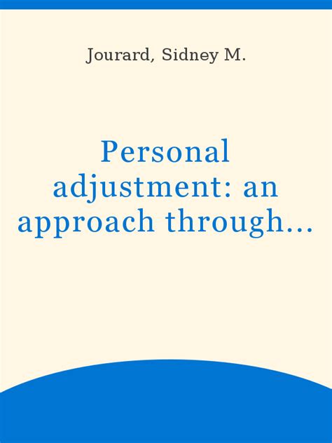 Personal adjustment An approach through the study of healthy personality PDF