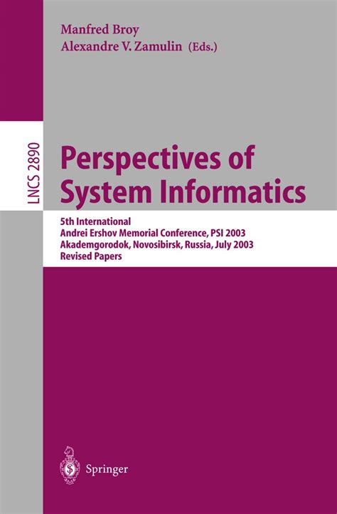 Perspectives of Systems Informatics 5th International Andrei Ershov Memorial Conference Doc