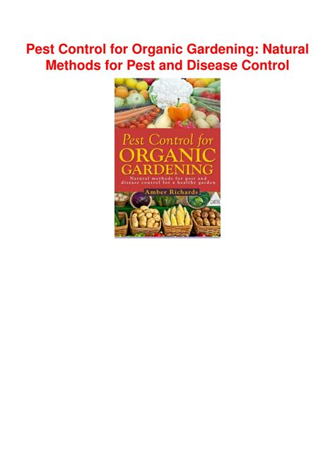 Pest Control for Organic Gardening: Natural Methods for Pest and Disease Control Ebook Reader