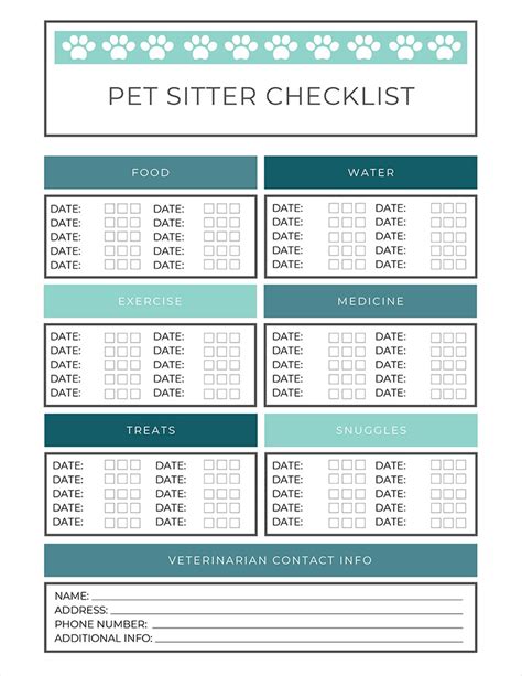 Pet Sitting Templates Free