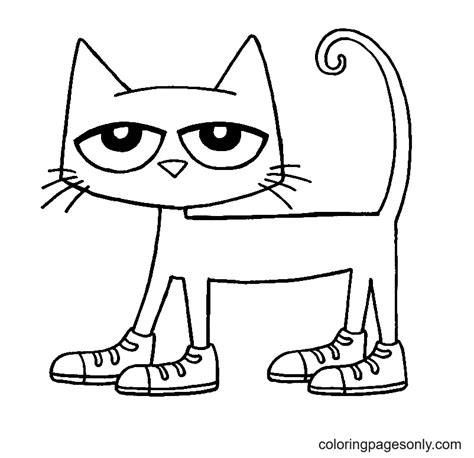 Pete The Cat Coloring Page Printable