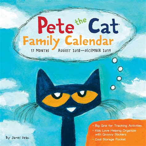 Pete the Cat 2018-2019 17-Month Family Wall Calendar Doc