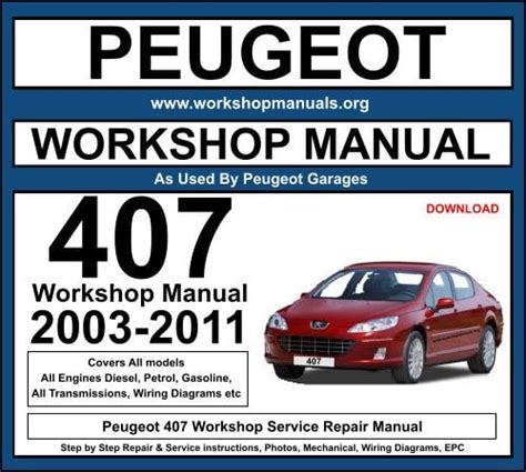 Peugeot 407 Workshop Service Repair Manual Ebook PDF