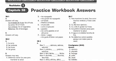 Pg 99 Answers Realidades 1 Epub