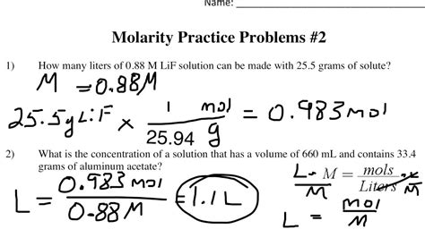 Ph And Molarity Problems Answers Kindle Editon