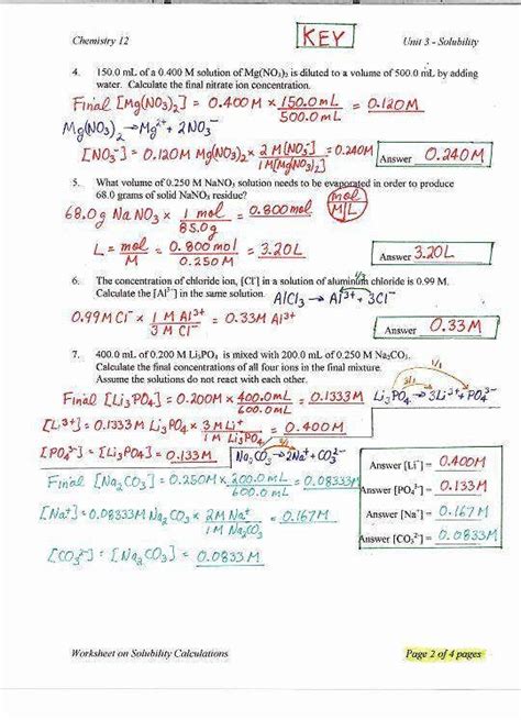 Ph And Poh Calculations Answer Key Doc