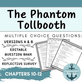 Phanton Tollbooth Questions And Answers For Chapters Reader