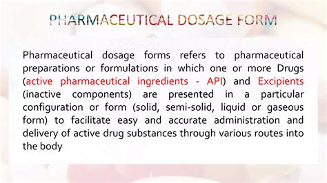 Pharmaceutical Dosage: