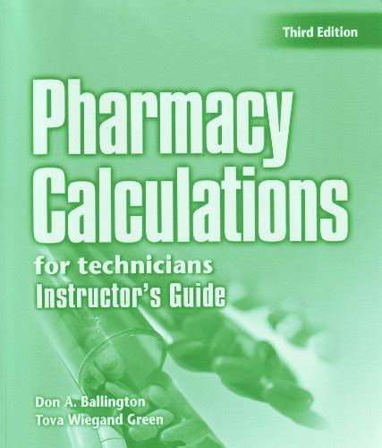 Pharmacy Calculations For Technicians 3rd Edition Answers Kindle Editon