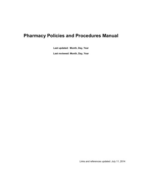 Pharmacy-policy-and-procedure-manual-template Ebook Epub