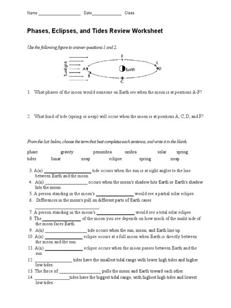 Phases Eclipses And Tides Answers Doc