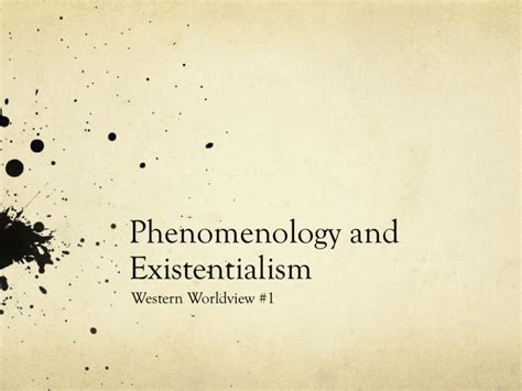 Phenomenology and Existentialism Doc
