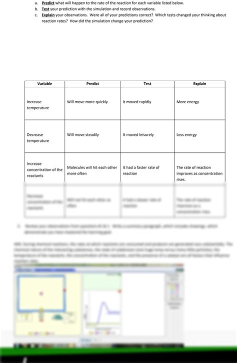 Phet Lab Answers Reaction Rates Doc