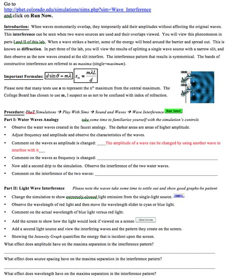 Phet Sound Simulation Answer Key Reader