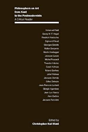 Philosophers on Art from Kant to the Postmodernists: A Critical Reader Ebook PDF