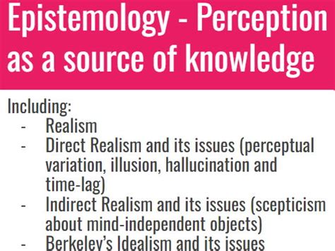 Philosophical Issues The Epistemology of Perception Kindle Editon