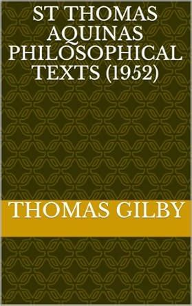 Philosophical Texts Selected And Translated With Notes And An Introduction By Thomas Gilby Epub